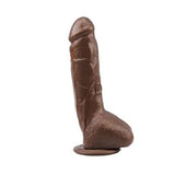 25 cm Realistik Titreu015fimli Melez Vibrat&ouml;r Dildo Penis - BDM1133