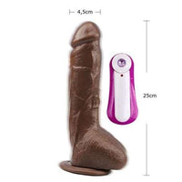 25 cm Belden Bau011flamalu0131 Realistik Titreu015fimli Melez Vibrat&ouml;r Dildo Penis - BDM1133B