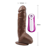 25 cm Realistik Titreu015fimli Melez Vibrat&ouml;r Dildo Penis - BDM1133