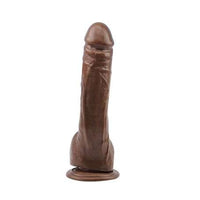 25 cm Realistik Titreu015fimli Melez Vibrat&ouml;r Dildo Penis - BDM1133