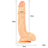 25 cm Realistik Vantuzlu Dildo Penis - BDM1818