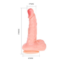 17 cm Realistik Vantuzlu Dildo Penis - 8018N