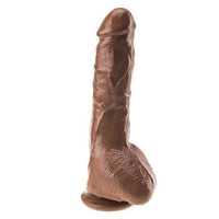 25 cm Belden Bau011flamalu0131 Realistik Vantuzlu Melez Dildo Penis - BDM2072B