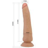 25 cm Yeni Nesil Çift Katmanlı Realistik Vantuzlu Testissiz Dildo Penis - Tiemeyer - BDM1505