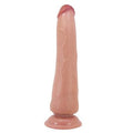 Belden Bağlamalı 25 cm Yeni Nesil Çift Katmanlı Realistik Vantuzlu Testissiz Melez Dildo Penis - Tiemeyer2 - BDM1506B