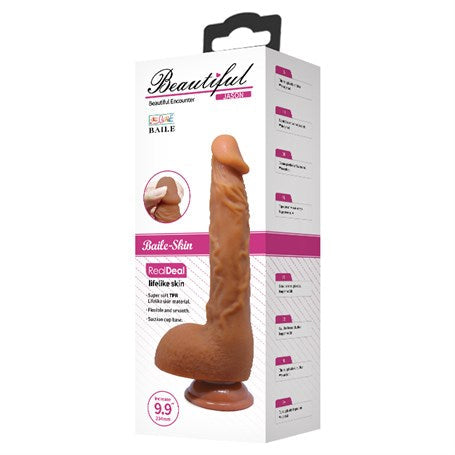 25,2 cm Realistik Vantuzlu Melez Dildo Penis - CA-BDM8041