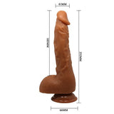 25,2 cm Realistik Vantuzlu Melez Dildo Penis + Kemer + Kayganlaştırıcı Hediyeli - CA-BDM8041B