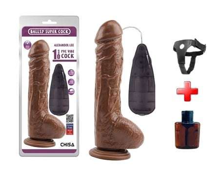 25,5 cm Gerçekçi Melez Titreşimli Dildo Vibratör Penis - BDM1030B