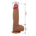 Belden Bağlamalı 25,5 cm Realistik Vantuzlu Dildo Penis - Mendel - BDM1469B