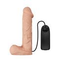 26 cm Belden Bağlamalı İçi Dolu Titreşimli Büyük Strapon Penis - BDM1256