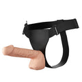 26 cm Belden Bağlamalı İçi Dolu Titreşimli Büyük Strapon Penis - BDM1256