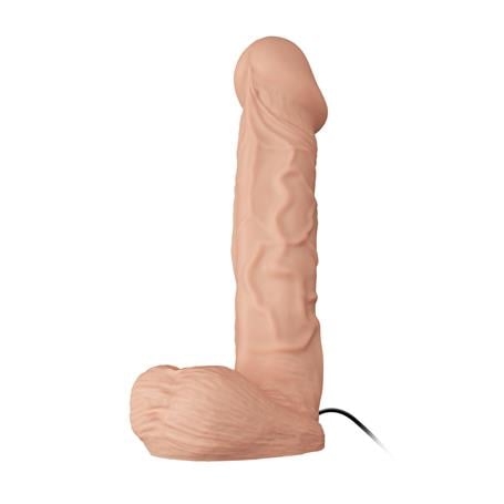 26 cm Belden Bağlamalı İçi Dolu Titreşimli Büyük Strapon Penis - BDM1256