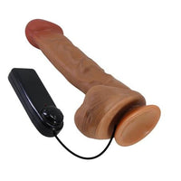 26 cm Çift Katmanlı Gerçekçi Titreşimli Dildo Vibratör Penis - BDM1368