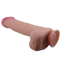 Belden Bağlamalı 26 cm Kıkırdak Yapılı Çift Katmanlı Melez Gerçekçi Dildo Penis - CA-BDM1323B