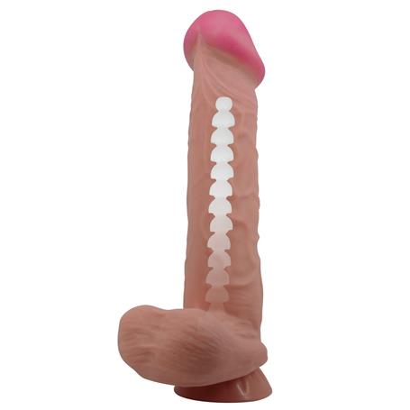 26 cm Kıkırdak Yapılı Çift Katmanlı Gerçekçi Melez Dildo Penis - BDM1323