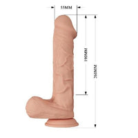 %40 İndirim – 26 cm Titreşimli Gerçekçi Kalın Dildo Penis - Bergrisi - CA-BDM1253