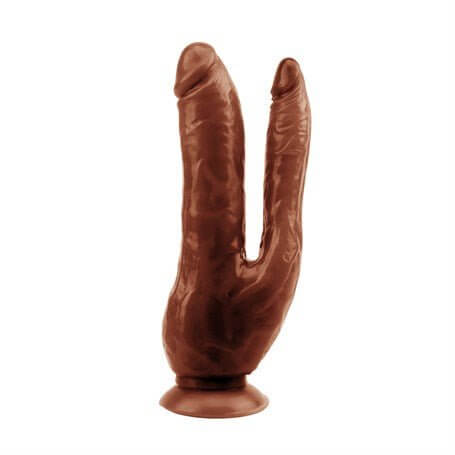 İki Uçlu Vantuzlu Realistik Çatal Melez Dildo Penis - BDM4645