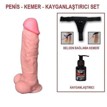 27 cm Belden Bağlamalı Realistik Dildo Penis - J. King - U6001B