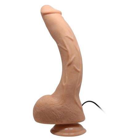 Belden Bağlamalı 27 cm Titreşimli Gerçekçi Kalın Dildo Penis - Jack - BDM1251B