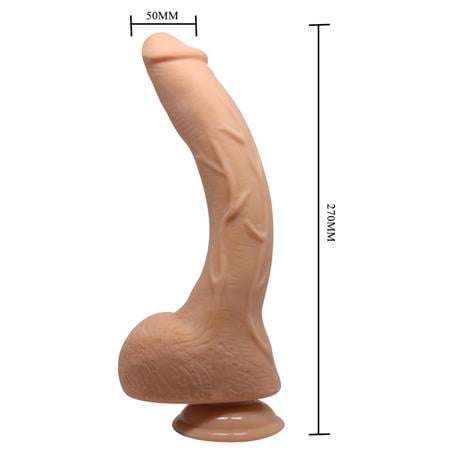 Belden Bağlamalı 27 cm Titreşimli Gerçekçi Kalın Dildo Penis - Jack - BDM1251B