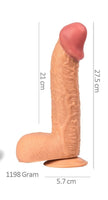 27,5 cm Dev Boy Realistik Vantuzlu Dildo Penis - PX046
