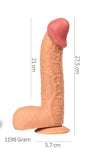 %40 İndirim – Belden Bağlamalı 27,5 cm Dev Boy Realistik Vantuzlu Dildo Penis - CA-PX046B
