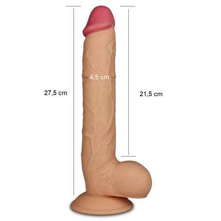 27,5 cm Belden Bağlamalı Yeni Nesil Realistik Penis + Kemer + Kayganlaştırıcı Hediyeli - LV2205B