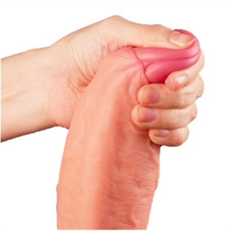28 cm Belden Bağlamalı Yeni Nesil Çift Katmanlı Realistik Dildo Penis - LV411011B