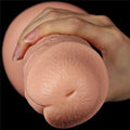 Belden Bağlamalı 28 cm Gerçekçi 10 Titreşimli Testissiz Dildo Vibratör Penis - LV111121B