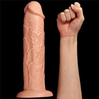 28 cm Gerçekçi 10 Titreşimli Testissiz Dildo Vibratör Penis - CA-LV111121