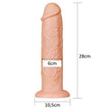 28 cm Ger&ccedil;ek&ccedil;i Testissiz Kalu0131n Dildo Penis - LV111012