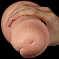 Belden Bau011flamalu0131 28 cm Ger&ccedil;ek&ccedil;i Testissiz Kalu0131n Dildo Penis - LV111012B