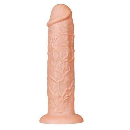 Belden Bağlamalı 28 cm Gerçekçi Testissiz Kalın Dildo Penis - LV111012B