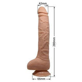 28 cm Titreu015fimli Ger&ccedil;ek&ccedil;i Kalu0131n Dildo Penis - Dick - BDM1249
