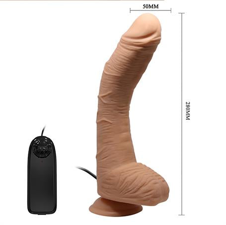 28 cm Titreşimli Gerçekçi Kalın Dildo Penis - Alex - BDM1248