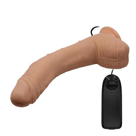 Belden Bağlamalı 28 cm Titreşimli Gerçekçi Kalın Dildo Penis - Alex - BDM1248B