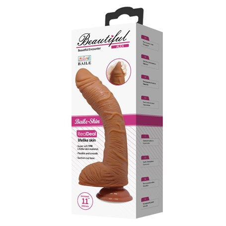 28,2 cm Belden Bağlamalı Gerçekçi Kalın Dildo Penis - Alex - BDM8037B
