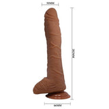 28,2 cm Belden Bağlamalı Gerçekçi Kalın Dildo Penis - Alex - BDM8037B