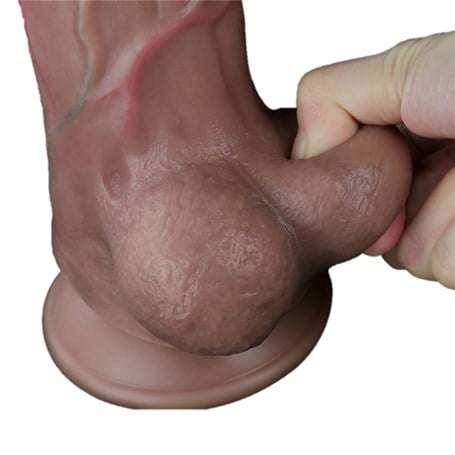 29,5 cm Belden Bağlamalı Yeni Nesil Çift Katmanlı Gerçekçi Kalın Dildo Penis - LV411054B