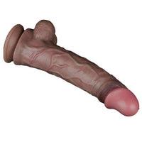 %40 İndirim – 29,5 cm Yeni Nesil Çift Katmanlı Gerçekçi Kalın Dildo Penis - CA-LV411054