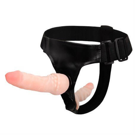 Belden Bağlamalı Çift Taraflı İçi Dolu Strapon Penis - B1045