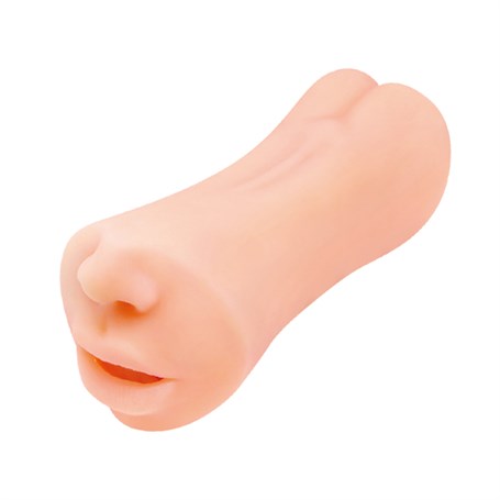 3 Boyutlu Çift Taraflı Suni Oral & Vajinal Mastürbatör - Gemini - BDM9215