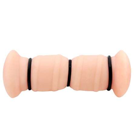 3 Boyutlu Çift Taraflı Titreşimli Suni Vajinal Mastürbatör - Emma - BDM1238