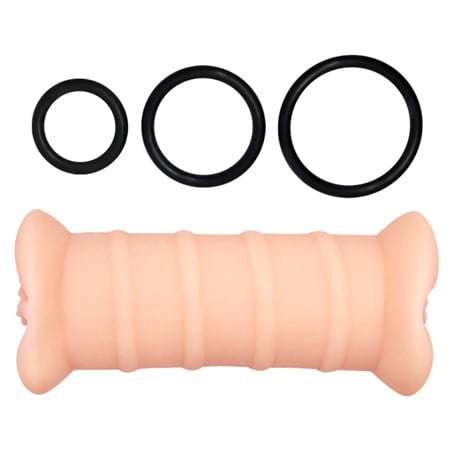 3 Boyutlu Çift Taraflı Titreşimli Suni Vajinal Mastürbatör - Emma - BDM1238