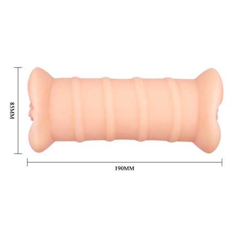 3 Boyutlu Çift Taraflı Titreşimli Suni Vajinal Mastürbatör - Emma - BDM1238