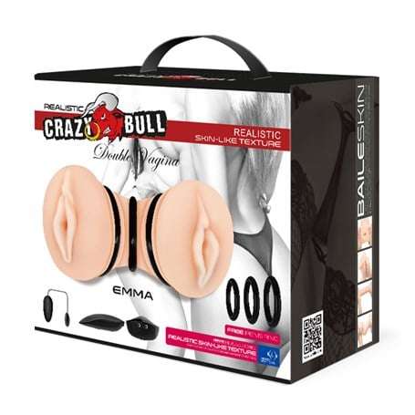 3 Boyutlu Çift Taraflı Titreşimli Suni Vajinal Mastürbatör - Emma - BDM1238