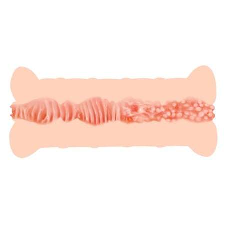 3 Boyutlu Çift Taraflı Titreşimli Suni Vajinal Mastürbatör - Emma - BDM1238