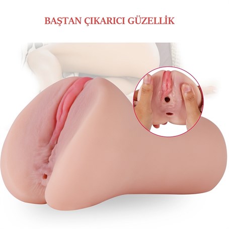 3 Boyutlu Gerçekçi Anal & Vajinal Masturbatör - Linda - BDM6063