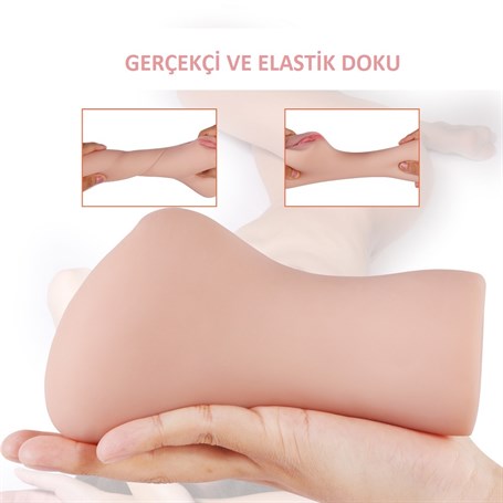 3 Boyutlu Gerçekçi Anal & Vajinal Masturbatör - Linda - BDM6063
