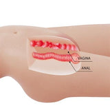 3 Boyutlu İki İşlevli Yarım Vücut Anal Vajinal Silikon Seksi Manken - Mia - BDM1482